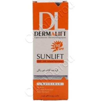 ضد آفتاب غیر رنگی spf 50 مناسب پوست چرب درمالیفت